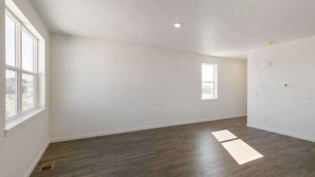 Representative unfurnished interior of a home built from the Sparrow by D.R. Horton in The Ridge at Lorson Ranch, Colorado Springs (Image 14). Representative unfurnished interior of a home built from the Sparrow by D.R. Horton in The Ridge at Lorson Ranch, Colorado Springs (Image 14).