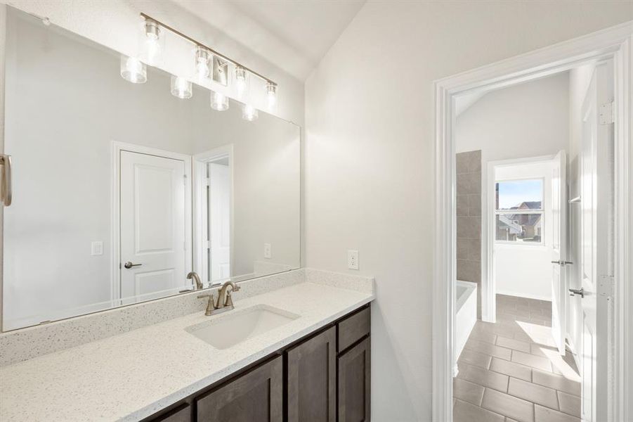 Furnished interior view inside a new home in Homestead at Daniel Farms, DeSoto (Image 17).