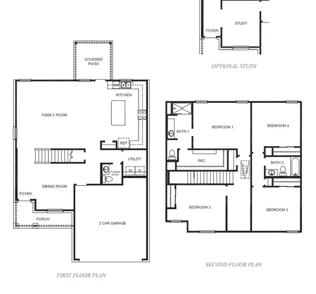 2D floor plan layout of this home in Overlook West, Wolfforth, TX (Image 4).