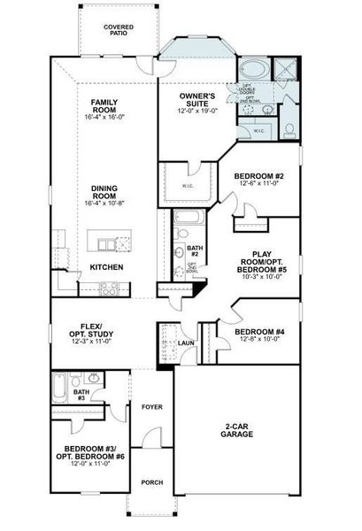 2D floor plan layout of this home in Summerview, Fulshear, TX (Image 3).