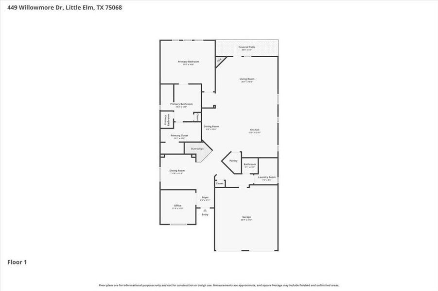 2D floor plan layout of this home in , Little Elm, TX (Image 6).