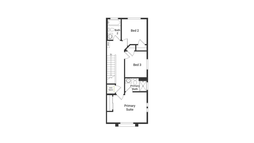 2D floor plan layout of this home in Banning Lewis Ranch, Colorado Springs, CO (Image 3).