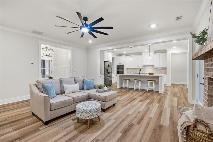 Furnished interior view inside a new home in , Dallas (Image 37).