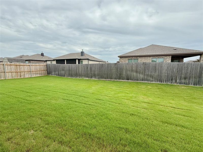 View of fenced backyard View of fenced backyard