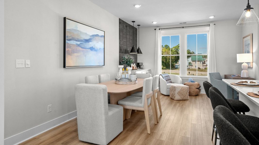 Furnished interior view inside a new home in Park Circle Townhomes, North Charleston (Image 9).