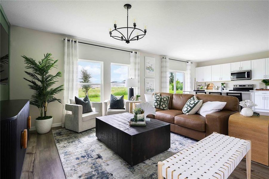 Furnished interior view inside a new home in Pasadena Woods, Dade City (Image 5).