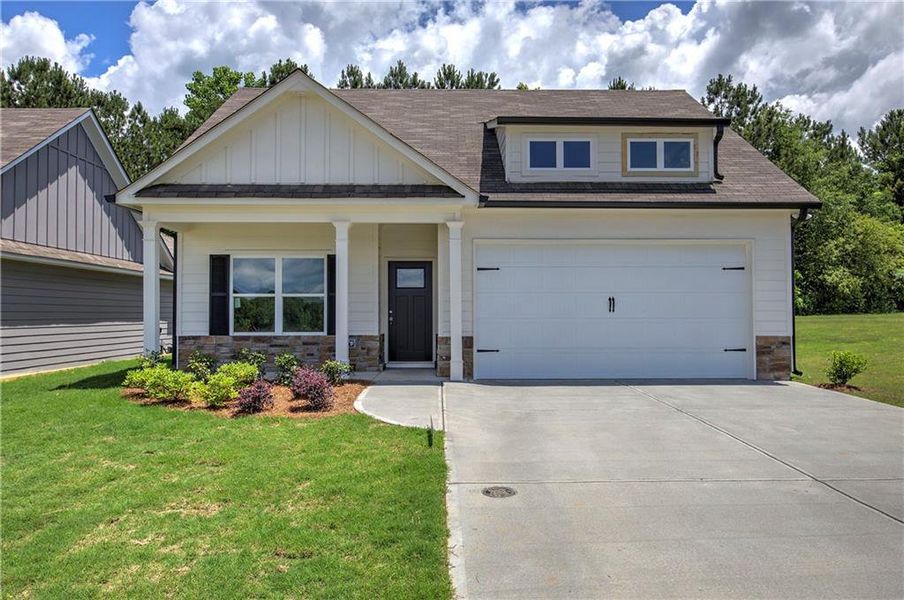 Front exterior of a new home in , Cartersville, GA, highlighting curb appeal (Image 19).