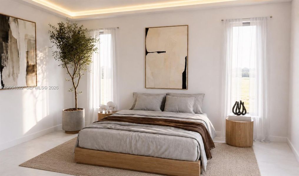 Furnished interior view inside a new home in , Miami (Image 7).