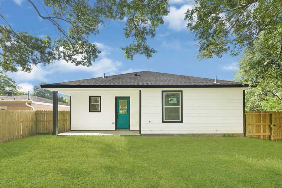 Backyard and back patio Backyard and back patio