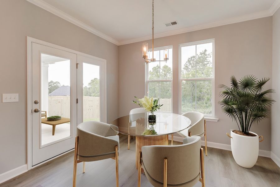 Representative furnished interior of a home built from the Peachtree - Vanguard Collection by Mungo Homes in Hawthorn Ridge, Inman (Image 6).