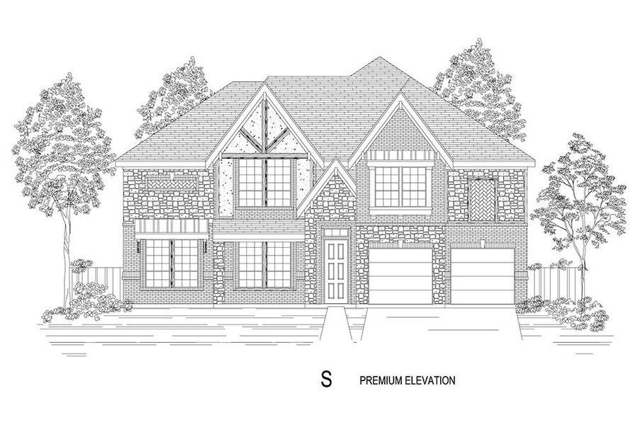 Representative rendering of the exterior for the Brentwood 3F (w/Media) by First Texas Homes (Image 23). Representative rendering of the exterior for the Brentwood 3F (w/Media) by First Texas Homes (Image 23).