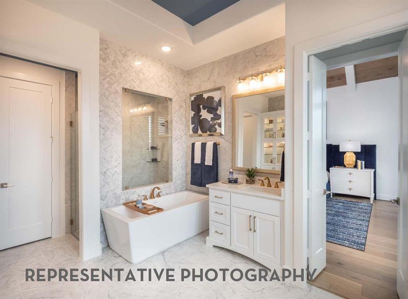 Furnished interior view inside a new home in Mustang Lakes, Celina (Image 21).