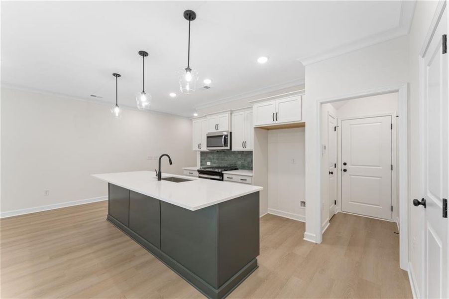 Furnished interior view inside a new home in River Walk Place, Lawrenceville (Image 9).