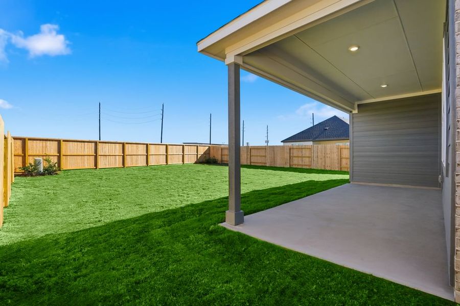 Exterior details and patio area of a home in Brookewater 45s, Rosenberg (Image 2). Exterior details and patio area of a home in Brookewater 45s, Rosenberg (Image 2).