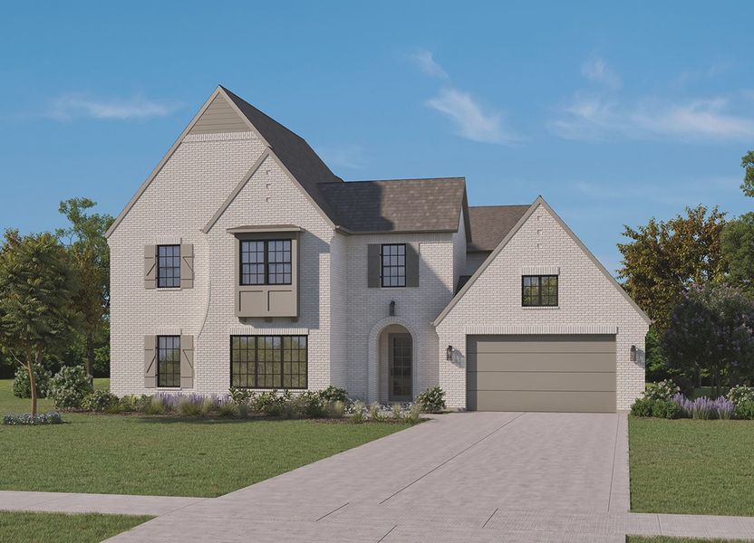 Representative exterior photo of a completed home built from the The Bandera by Homebound in Park Place, Prosper, TX (Image 16). Representative exterior photo of a completed home built from the The Bandera by Homebound in Park Place, Prosper, TX (Image 16).