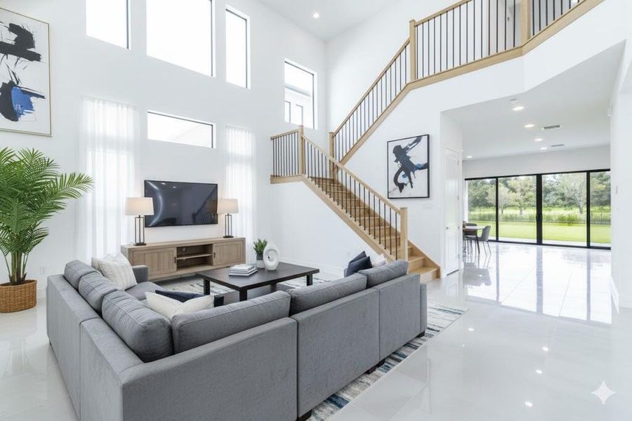 Living Room Virtually Staged