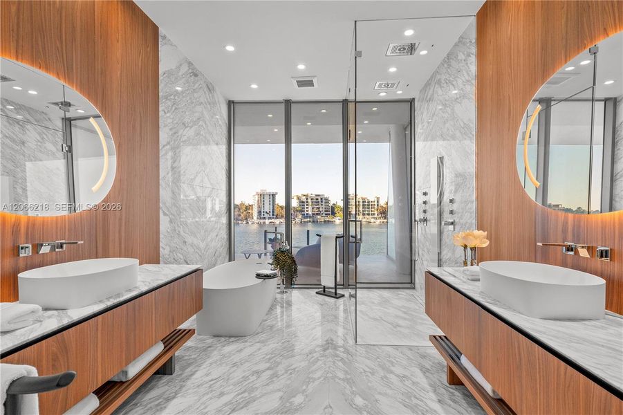 Furnished interior view inside a new home in , Miami (Image 16).