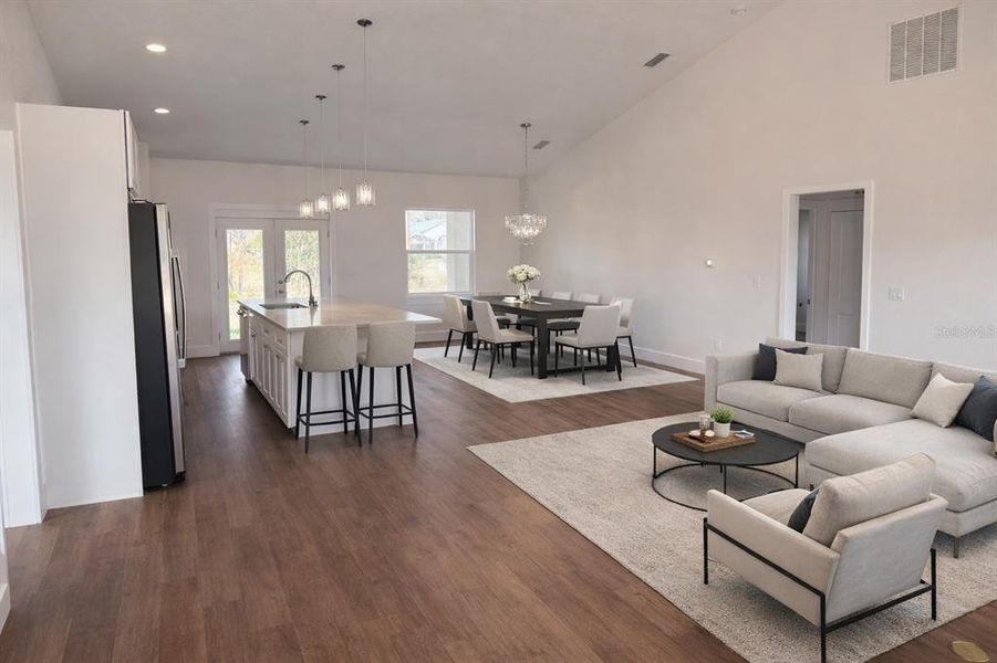 Furnished interior view inside a new home in , Palm Coast (Image 4). Furnished interior view inside a new home in , Palm Coast (Image 4).