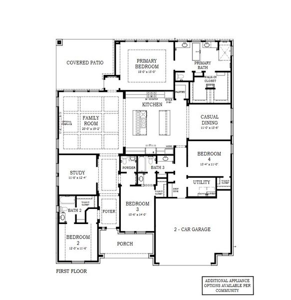 2D floor plan layout for the Asheville 65′ by Chesmar Homes in Prominence – Now Selling, San Antonio, TX (Image 3). 2D floor plan layout for the Asheville 65′ by Chesmar Homes in Prominence – Now Selling, San Antonio, TX (Image 3).