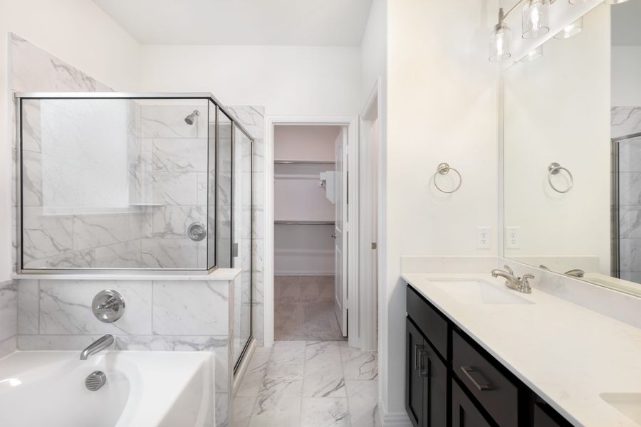 Representative furnished interior of a home built from the Hawthorne by UnionMain Homes in Edgewater, Fate (Image 6).