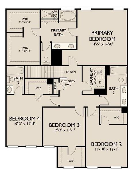 2D floor plan layout of this home in Langston Reserve, Cartersville, GA (Image 5). 2D floor plan layout of this home in Langston Reserve, Cartersville, GA (Image 5).