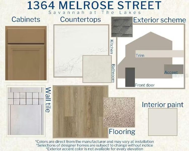 Sample of building materials used in homes in The Lakes, Lake Alfred (Image 7).