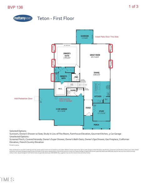 BVP 136 Teton FH Garage Left 1st Floor