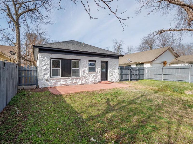 Exterior details and patio area of a home in , Brownwood (Image 2). Exterior details and patio area of a home in , Brownwood (Image 2).