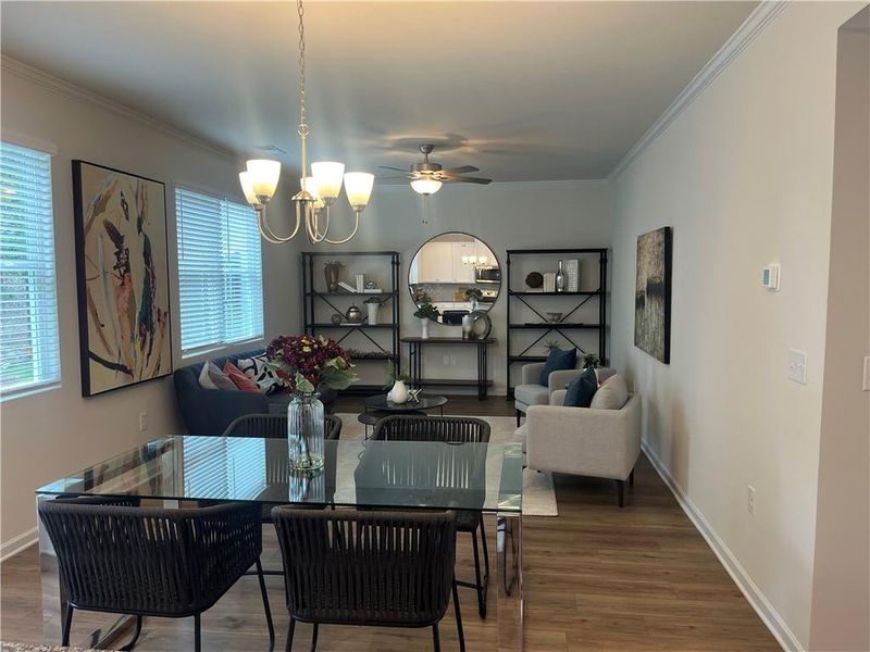 Furnished interior view inside a new home in Reserve at South River Gardens, Atlanta (Image 7). Furnished interior view inside a new home in Reserve at South River Gardens, Atlanta (Image 7).