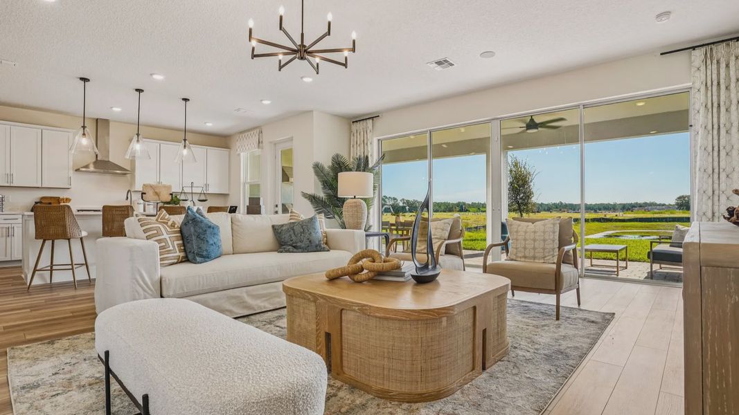Oleander Floor Plan Living Area by DRB Homes in Ardisia Park in New Smyrna Beach, FL