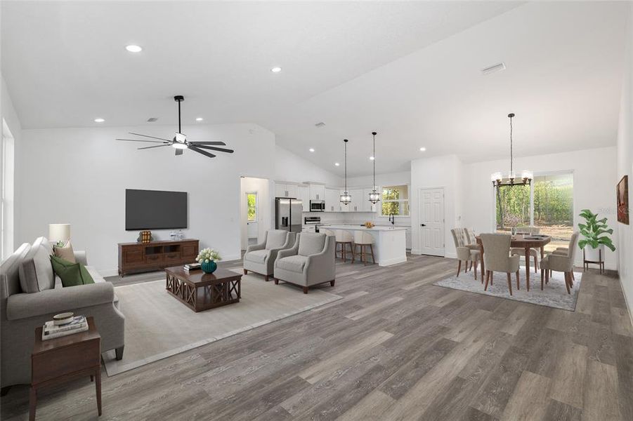 Furnished interior view inside a new home in , Dunnellon (Image 18).