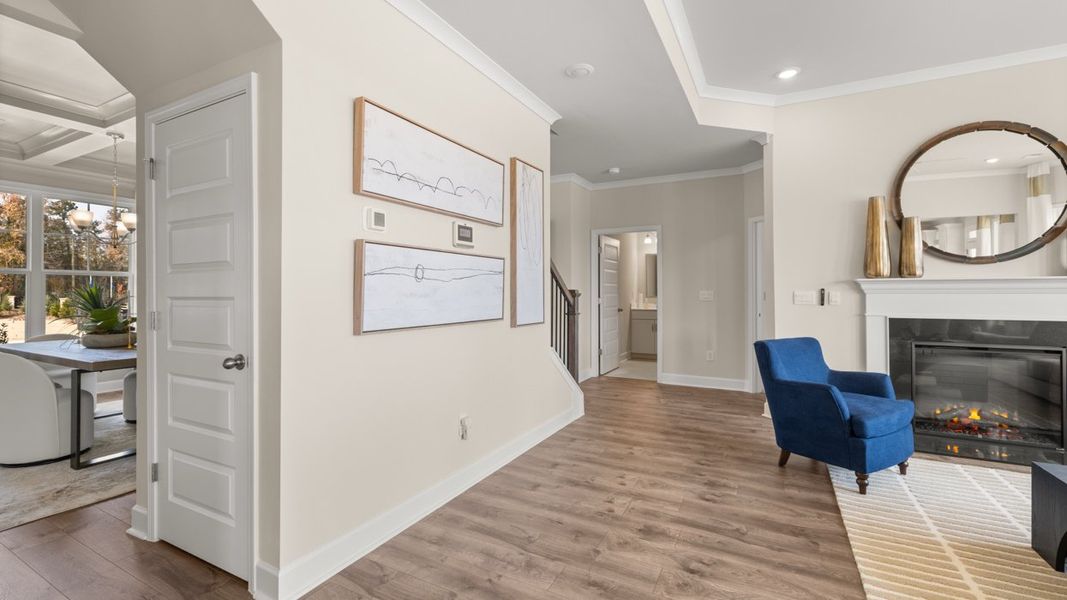 Representative furnished interior of a home built from the Savannah by D.R. Horton in Evergreen Crossing, Locust Grove (Image 26).