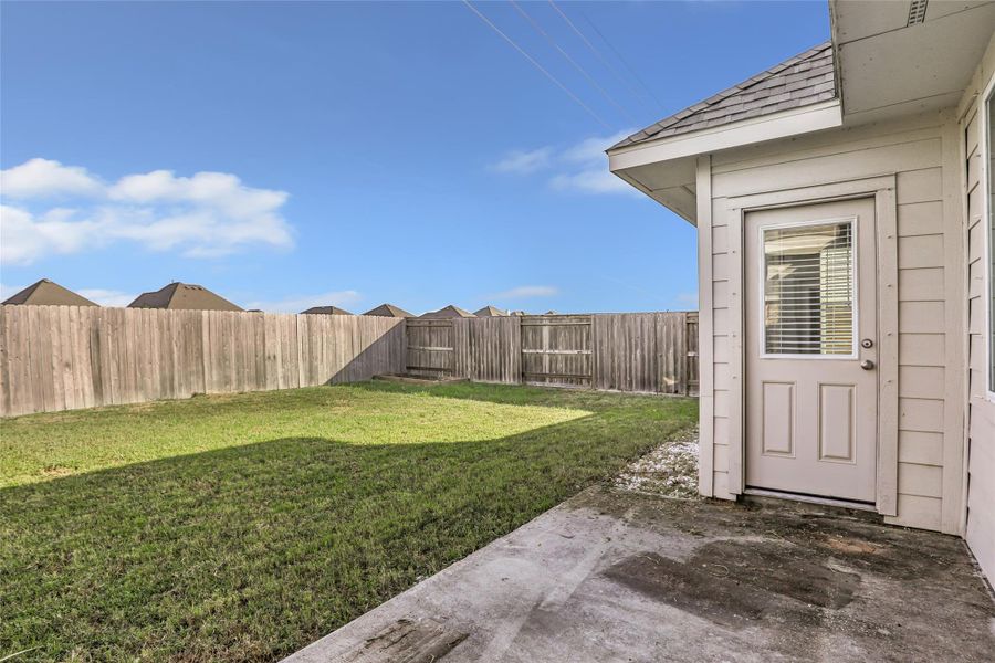 Exterior details and patio area of a home in , Baytown (Image 22). Exterior details and patio area of a home in , Baytown (Image 22).