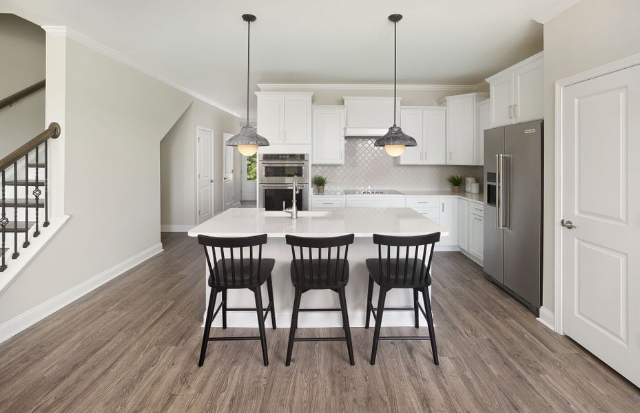 Representative furnished interior of a home built from the Byrnes 3 Story by Pulte Homes in Long Savanna, Charleston (Image 7).