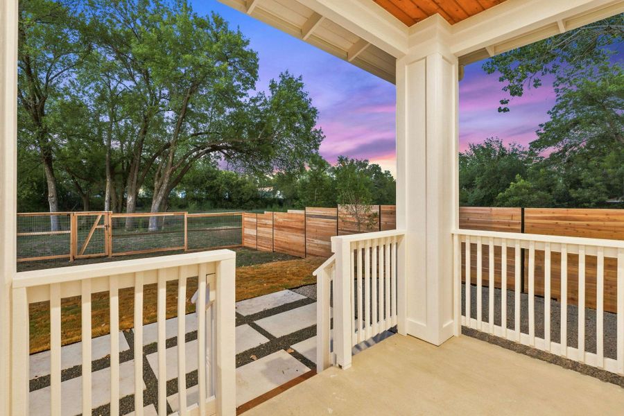 Exterior details and patio area of a home in , Austin (Image 24).