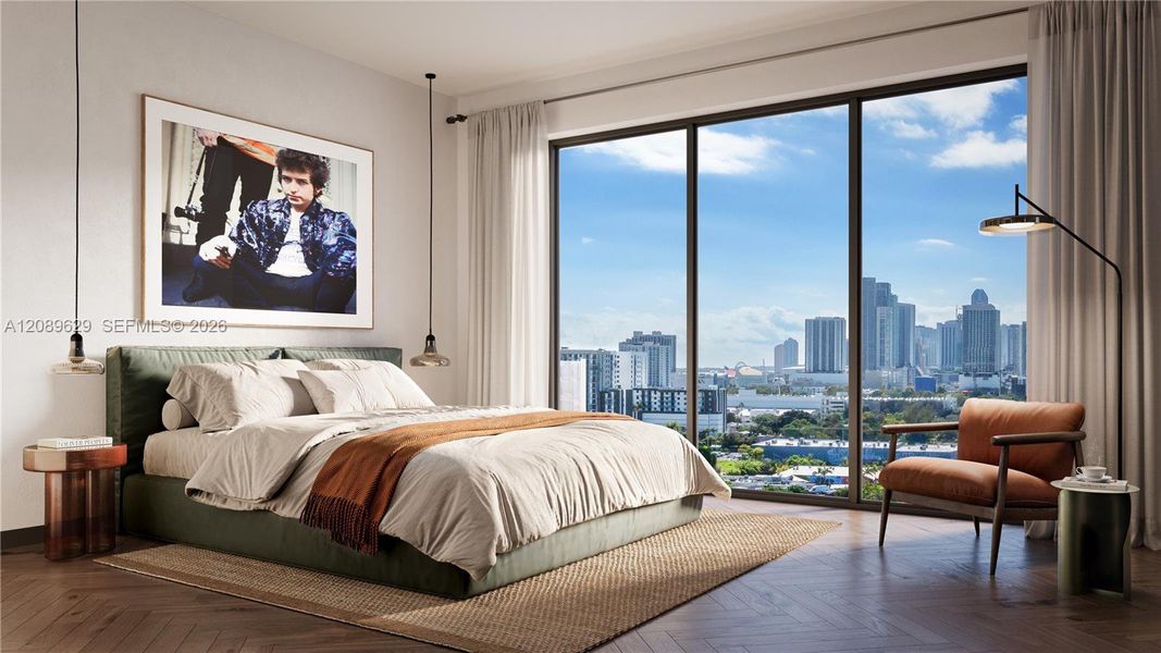 Furnished interior view inside a new home in , Miami (Image 12).