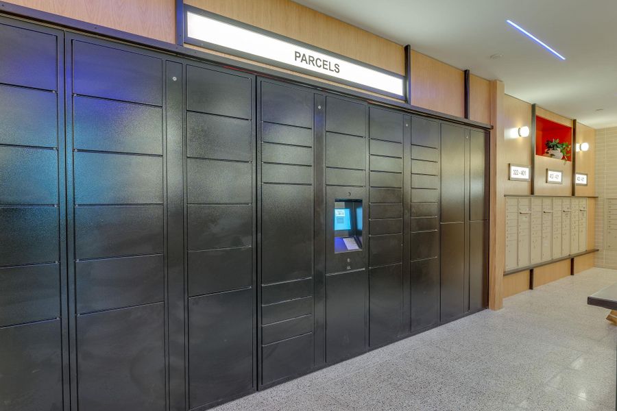 Parcel locker system available for residents