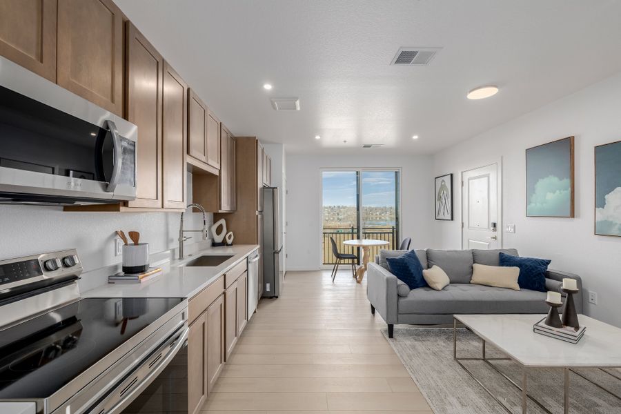 Furnished interior view inside a new home in The Scene at Sloan's Lake, Denver (Image 9).