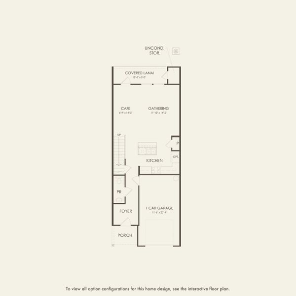 2D floor plan layout for the Lumen by Pulte Homes in Somerset Lakes, Orlando, FL (Image 3).