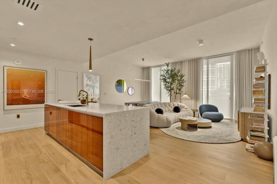 Furnished interior view inside a new home in , Miami (Image 6). Furnished interior view inside a new home in , Miami (Image 6).