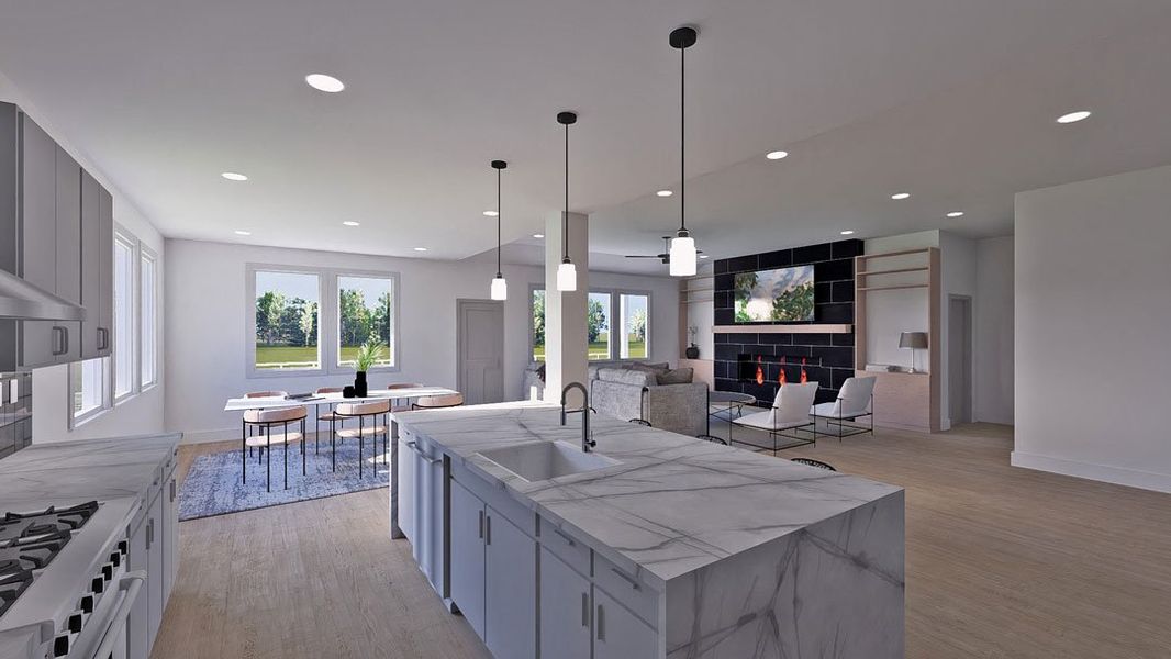 Furnished interior view inside a new home in Townsen Landing, Humble (Image 13).