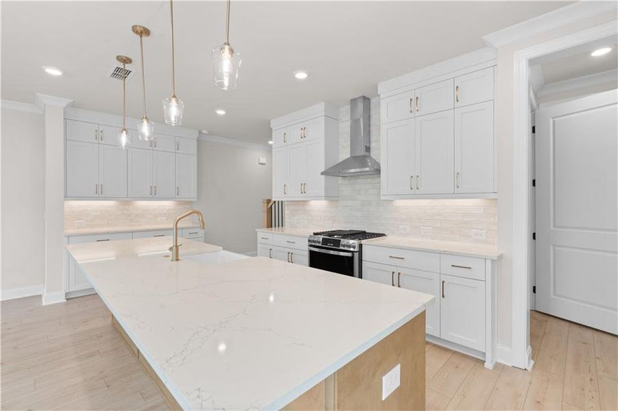 Furnished interior view inside a new home in Ward's Crossing Townhomes, Johns Creek (Image 16).