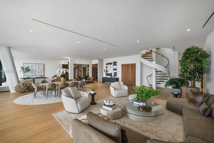 Furnished interior view inside a new home in , Miami (Image 9).