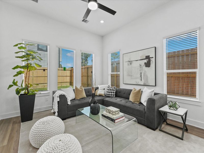 Furnished interior view inside a new home in , Houston (Image 9).
