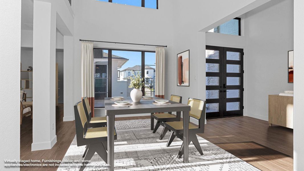 Furnished interior view inside a new home in Sienna 65' - Valencia, Missouri City (Image 4).