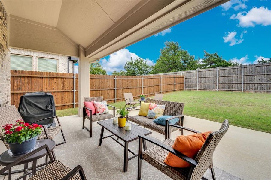 Oversized covered patio