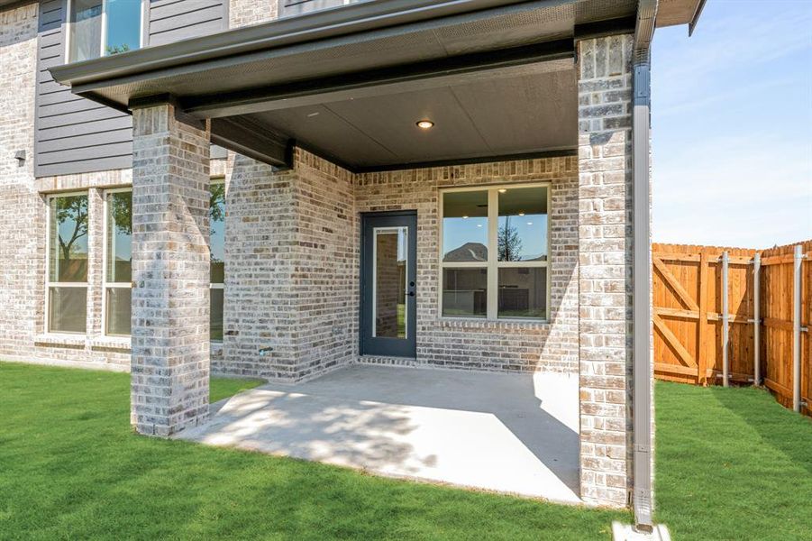 Exterior details and patio area of a home in Bear Creek Classic 60, Lavon (Image 3). Exterior details and patio area of a home in Bear Creek Classic 60, Lavon (Image 3).