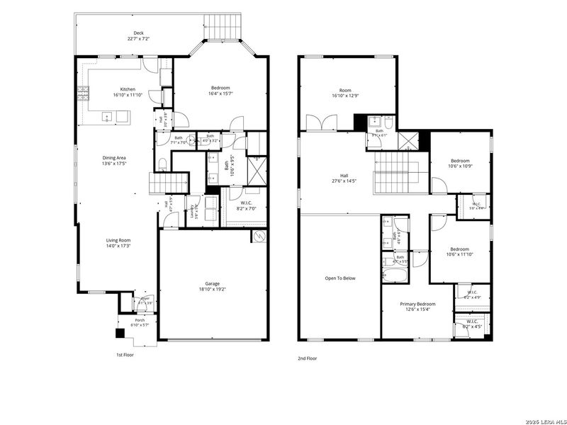 2D floor plan layout of this home in Thomas Pond, San Antonio, TX (Image 7).