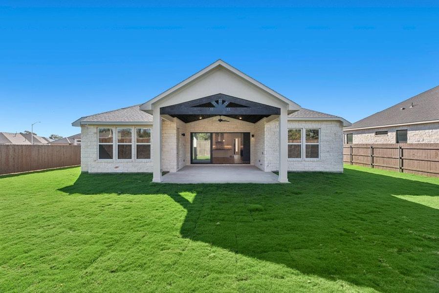 Exterior details and patio area of a home in Riverstone, Georgetown (Image 4). Exterior details and patio area of a home in Riverstone, Georgetown (Image 4).