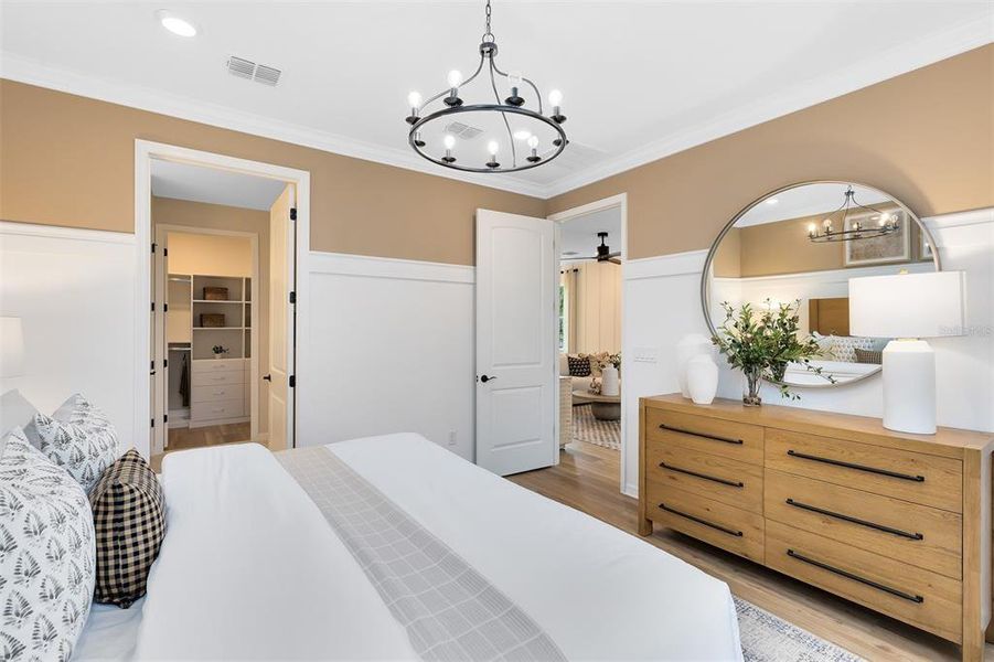 Model Home Design Only. Pictures and furnishings are for illustrative purposes only. Elevations, colors and options may vary. Furniture is for model home staging only.